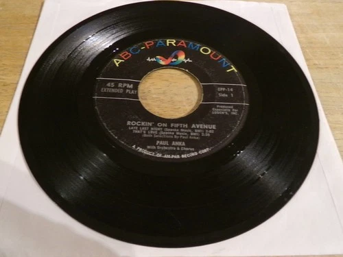 Paul Anka / Lloyd Price 45EP - Rockin' on Fifth Avenue - ABC-Paramount EPP-14