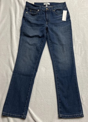 Ellen Tracy Women's Denim Jeans Cuffed Ankle Size 6 Blue