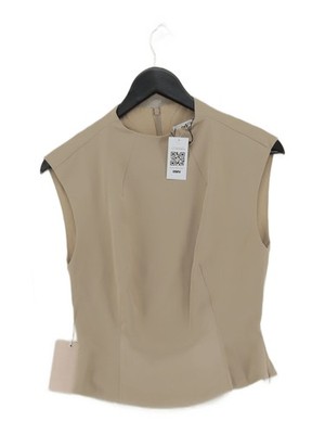 Oddmuse Damen Top M hellbraun Polyester mit Elasthan ärmellos Rundhals Basic