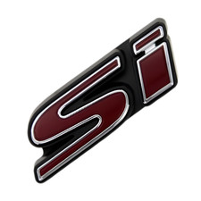 Honda Si Nameplate Emblem 75732-svb-a01 Red Chrome Grille Civic 2006-2008 Oem