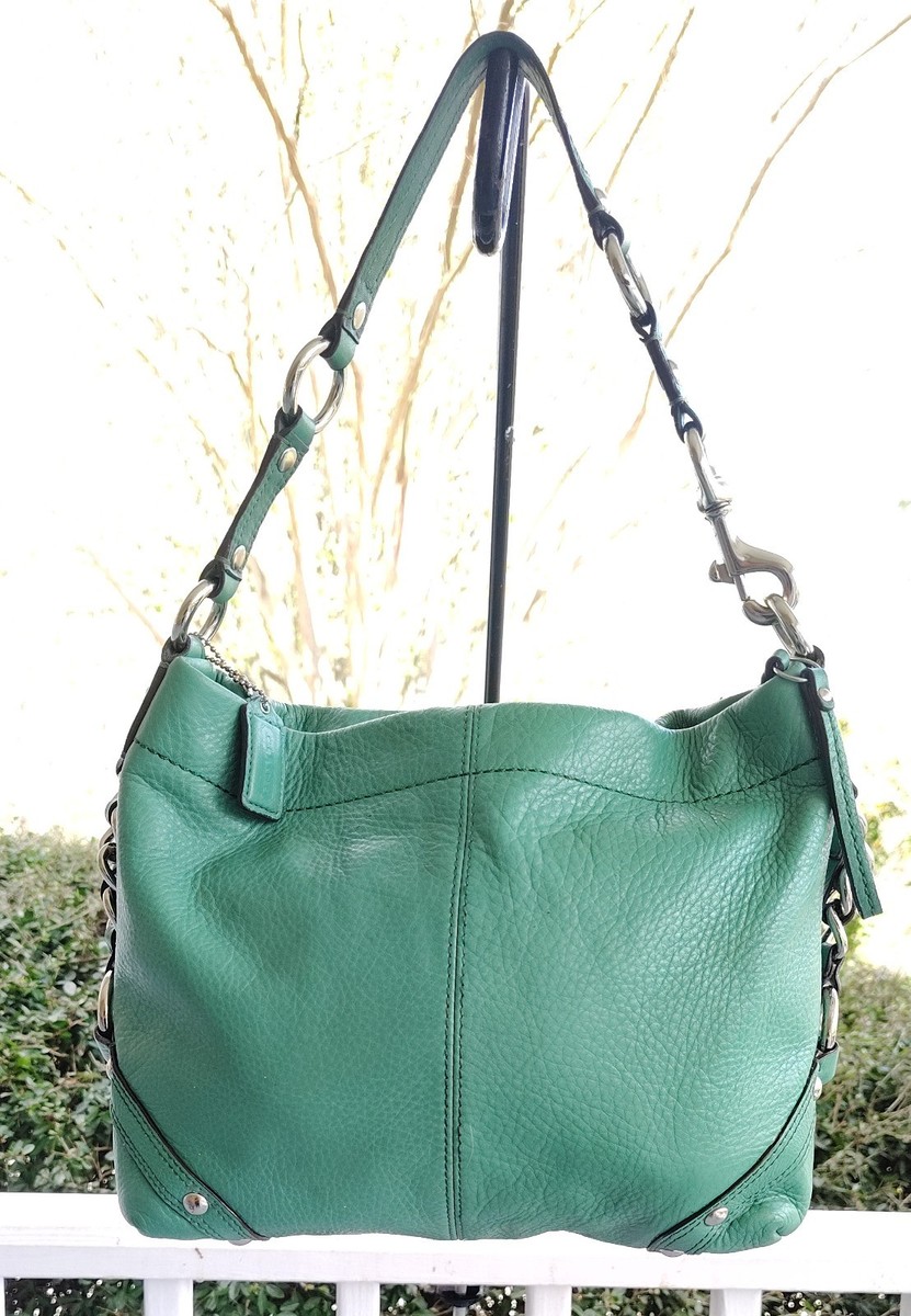 Coach Vintage MEDIUM F15251 Carly Green Leather Shoulder Bag | eBay