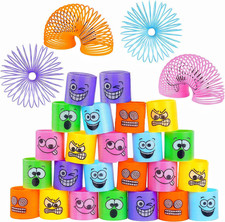 24 Pezzi Mini Smiley Spring, Molla Giocattolo per Bambini, Gadget Compleanno, Sp