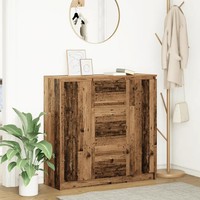 Sideboard Kommode Altholz-Optik Landhausstil Mit Schubladen 100,5X35X98,5 Cm
