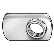 Zoro Select 1Laf1 Tab Weld Nut, 5/16"-18, Stainless Steel, 5/8 In Wd, 1 1/8 In,