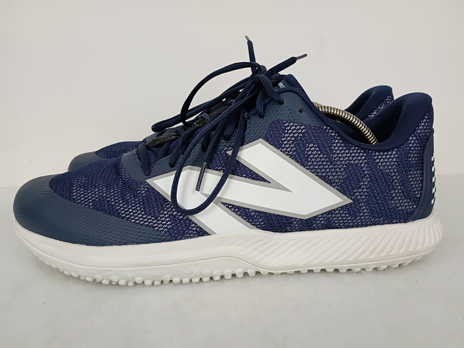 New Balance Mens 14 FuelCell 4040v7 Navy Blue White Baseball Turf Trainer Shoes thumbnail 5