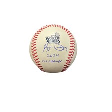 RYAN BRASIER DODGERS SIGNED 2024 WORLD SERIES BASEBALL 