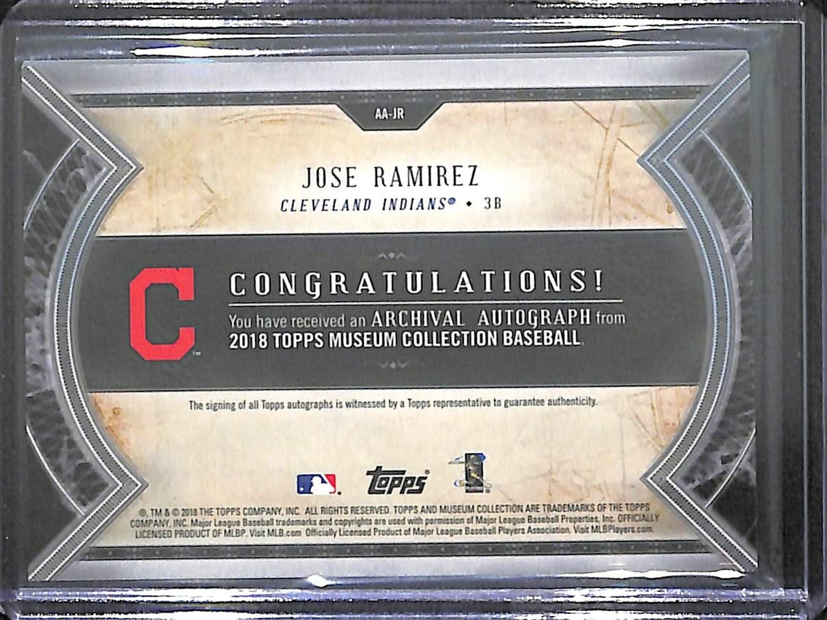 2018 Topps Museum Archival Autograph #AA-JR Jose Ramirez No 228 of 