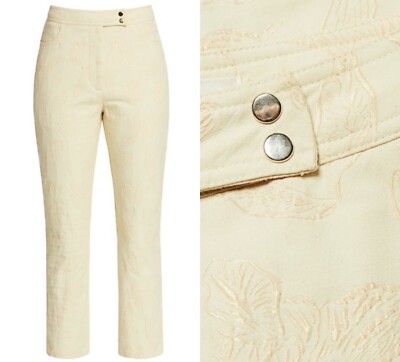 NEW W/ TAG | Stine Goya Wally Tulip Straight-Leg Embroidered Pants | Yellow | S