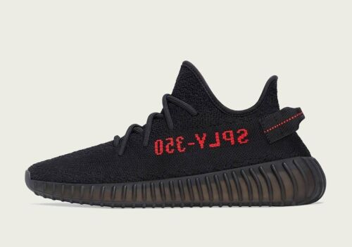 Adidas Yeezy Boost 350 V2 Bred Shoes Black Red CP9652 Men - Picture 1 of 9
