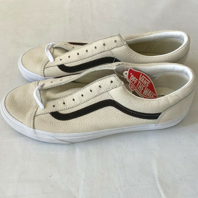 cream leather vans
