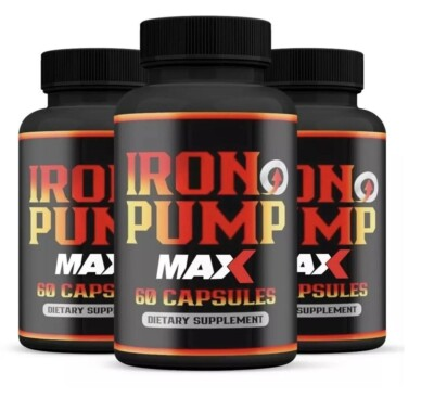 #ad Iron Pump MAX Extra Strength Advanced Formula Supplements Pack 3 $32.89