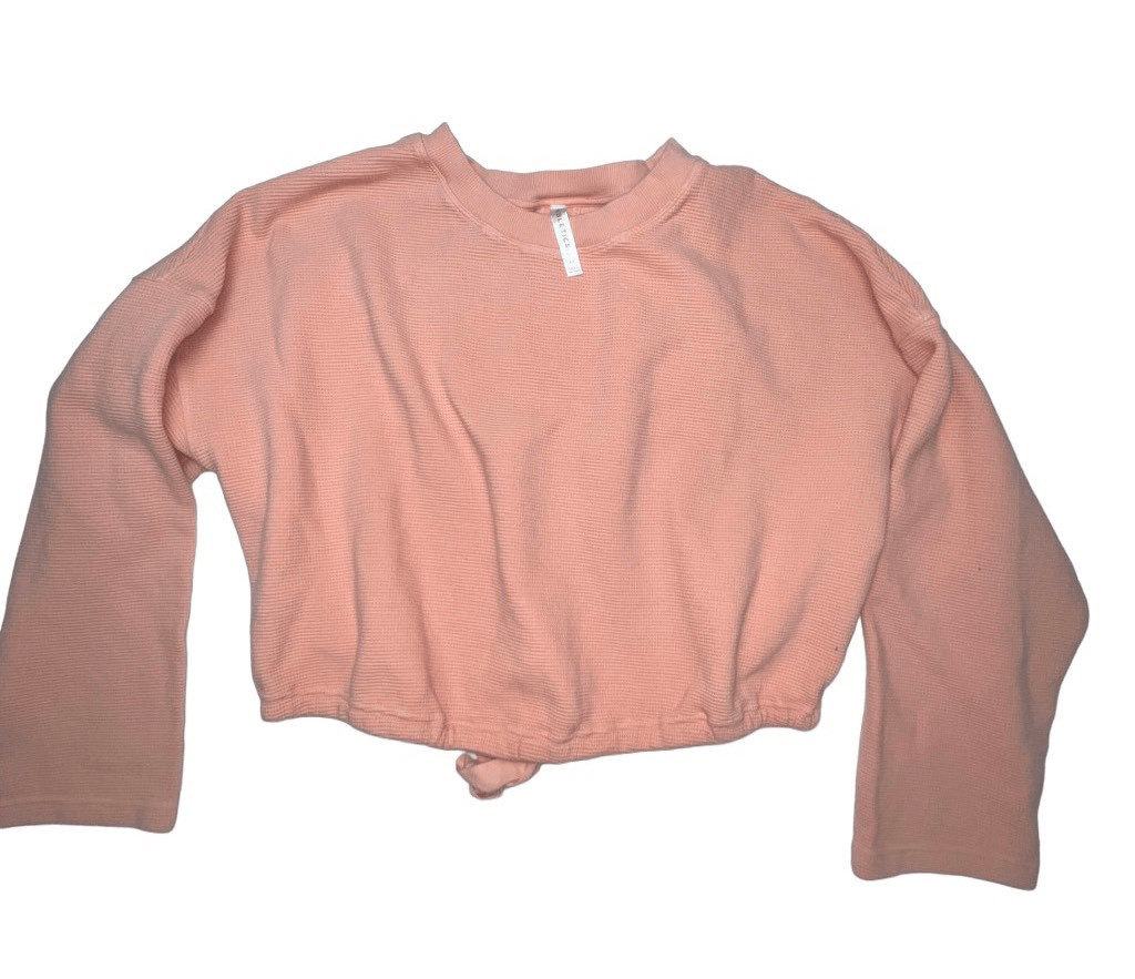 Fabletics Cropped Split Back Pullover - Peach, Me… - image 3