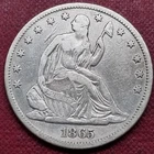 1865 Seated Liberty Half Dollar 50c Better Grade XF Details #77076