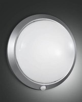 Fabas Luce AußEn-Deckenleuchte Armilla E27 Ø300Mm IP44 Silber Bewegungsmelder