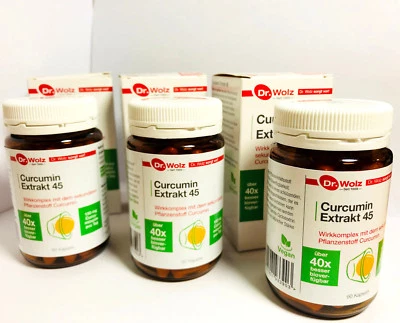 DR. WOLZ 3x Dr.Wolz Curcumin Extrakt 45 (3x90 Kapseln) Kurkuma,Curmin,+Gratiszugabe+Infos