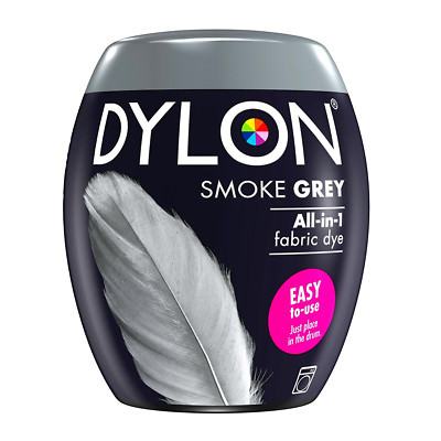 DYLON Textilfarbe rauchiges Grau Farbe & Fixierer für 600g Stoff fabric dye grey