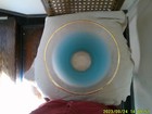 10-Inch Aqua and Clear Glass Serving Bowl — photo 3