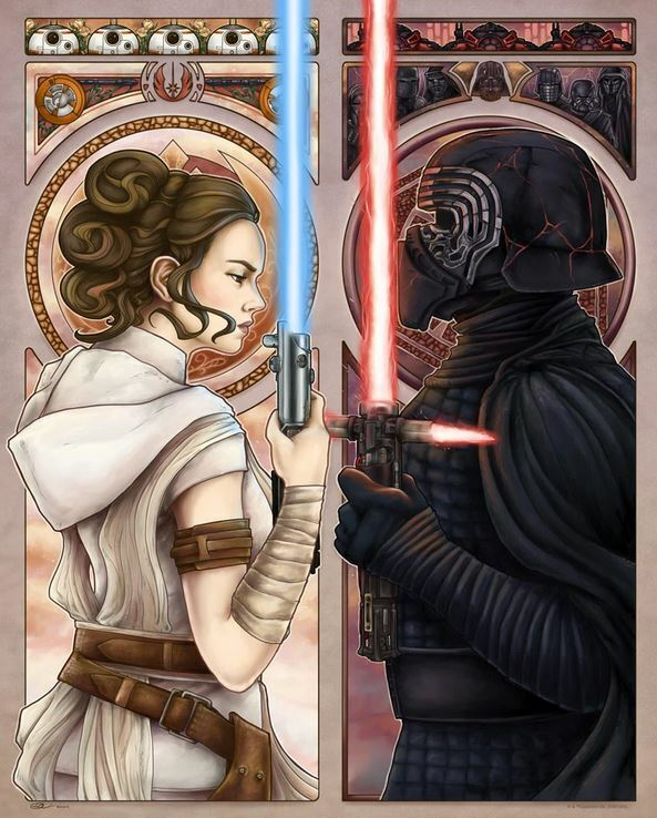 SWCJ Kylo Ren& Reyバッジ アートポスター SWCJ Kylo Ren& Reyバッジ アートポスター