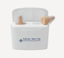 Audien Hearing Aide ATOM PRO Wireless Portable Charging Case New Open Box