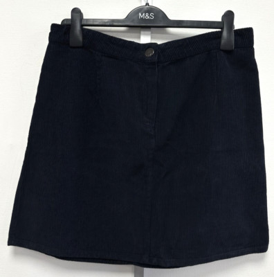Neu! Phase Eight UK16 marineblau Baumwollcord kürzer A-Linie Tealeigh Rock