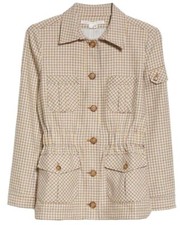 New Veronica Beard check camp jacket Size 4