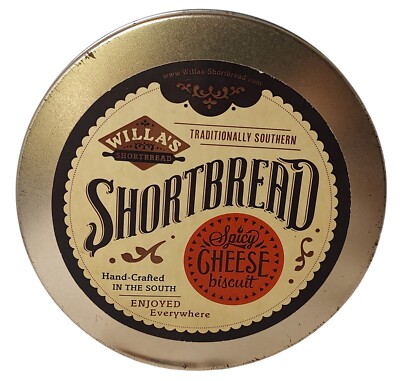 Willas Shortbread Tin Handcrafted In The South Spicy Cheese Biscuit Empty SEE