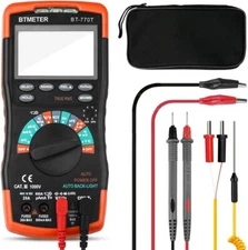 True RMS Digital Multimeter Tester 6000 Counts AC DC 20A hFE Ohmmeter Voltmeter