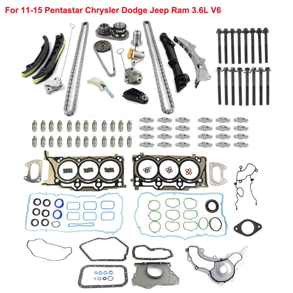 Kit de cadena de distribución elevadores basculantes de junta de culata para Chrysler Dodge Jeep 11-15 3,6 L Foto 3 de 4
