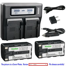 Kastar Battery LCD Dual Fast Charger for Topcon BT-65Q Survey Instrument Battery