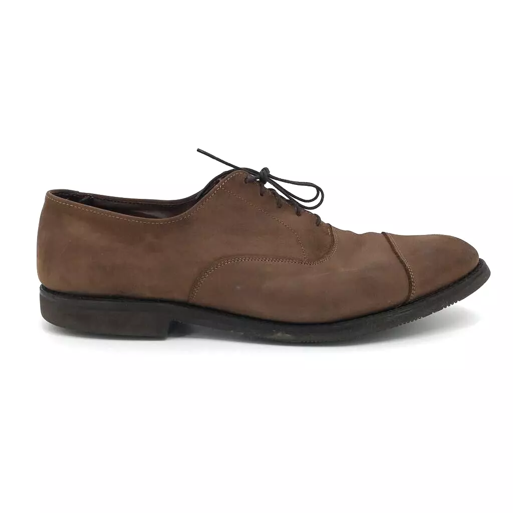 Allen Edmonds Barton Mens Oxfords Brown Leather Lace Up Cap Toe 12.5 A Narrow
