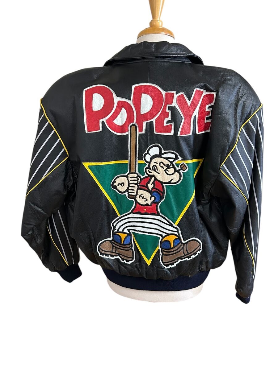 NWT 1994 POPEYE Montana Toons Leather Jacket RARE LIMITED NWT 1994 POPEYE Montana Toons Leather Jacket RARE LIMITED