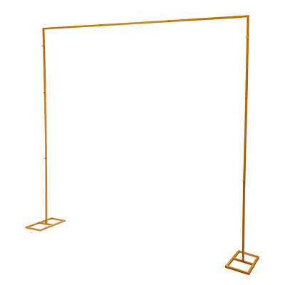 Gold Square Arch Balloon Stand Flower Rack Wedding Party Background Prop Decor