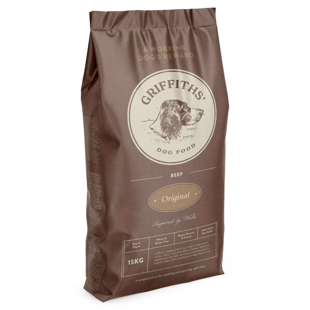 Griffiths' Original Beef Dry Adult Dog Food, Wheat-Free, Natural 37% Beef - 15Kg
Opens in a new wind