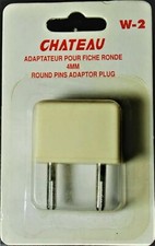 Europe adapter for american and Australia devices plug adapter retail - beige .