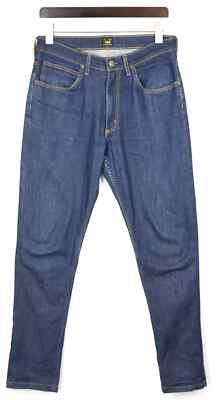 LEE Brooklyn Straight Herrenjeans W31/L31 Stretch Zip Fly Taschen Blau Logo