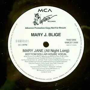 Mary J. Blige Mary Jane (All Night Long) Vinyl Single 12inch MCA