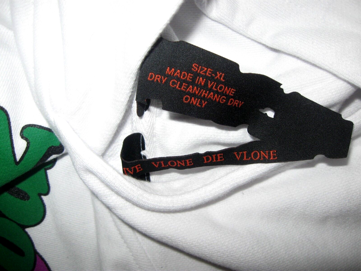 Vlone Yams Day Lil Newport Hoodie Sweatshirt White Size XL