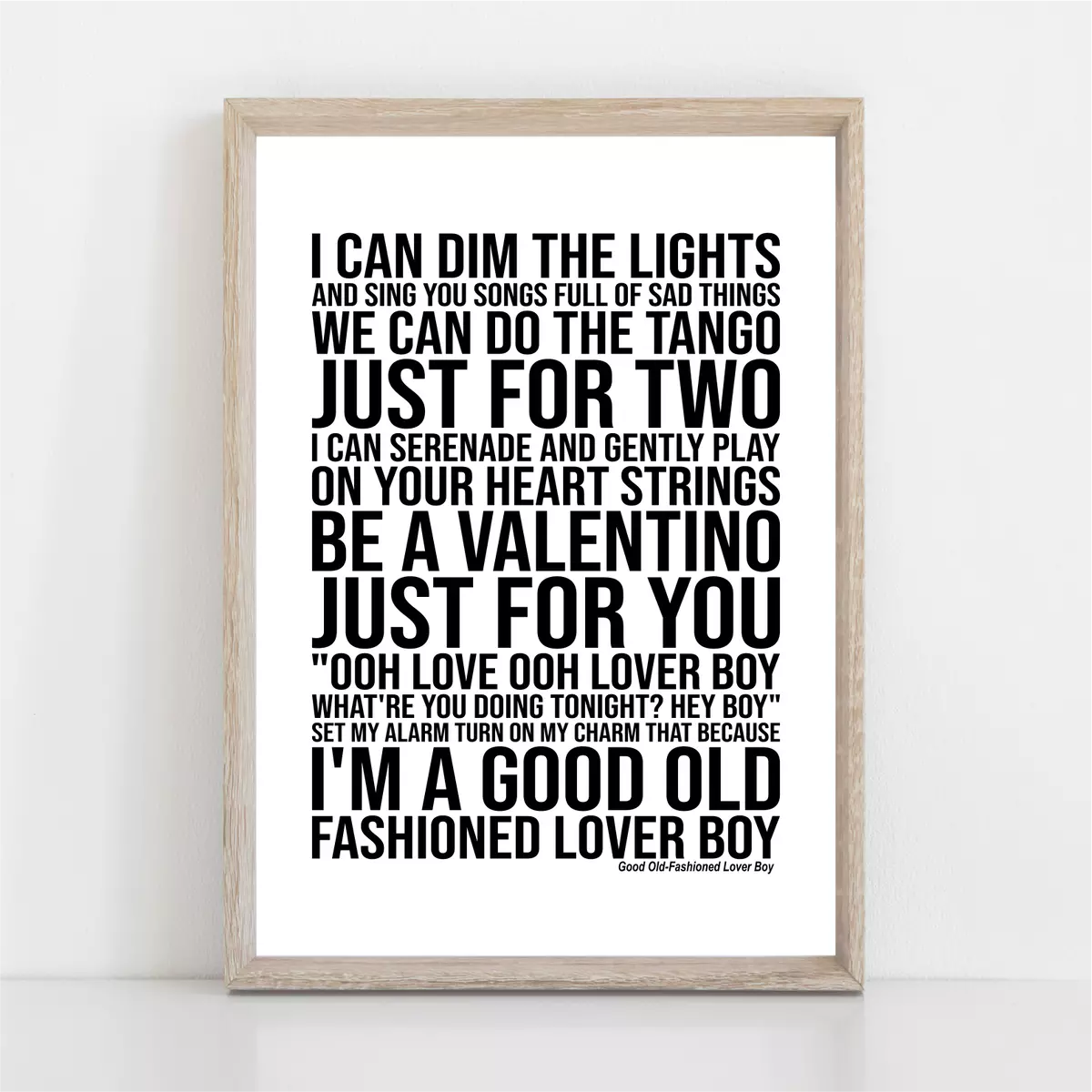 Queen lyrics print