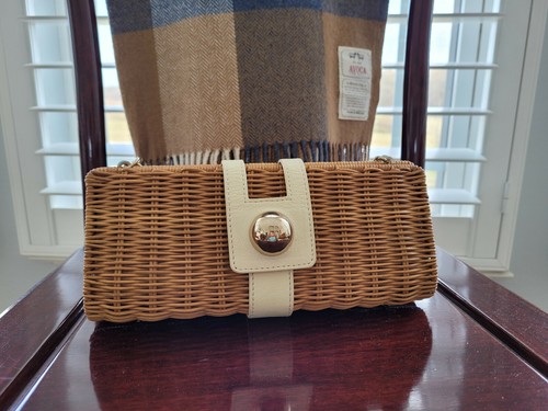 kate spade wicker clutch