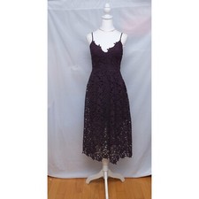ASTR the Label Plum Lace Eyelet Midi Dress Small EUC