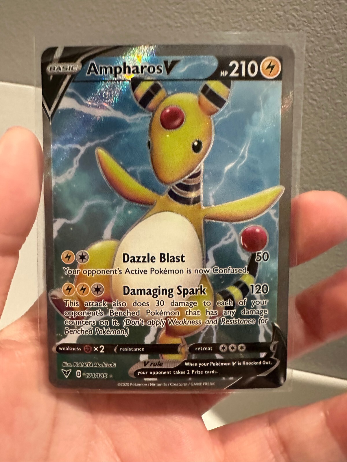 Ampharos V Full Art 171/185 Ultra Rare Vivid Voltage Pokemon TCG NM 11119#095