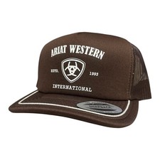 Ariat Mens Western Baseball Hat Foam Front Brown - A300089002