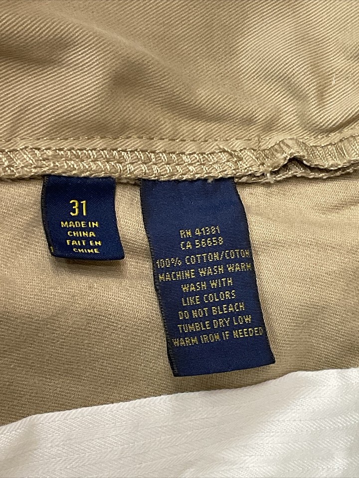 Ralph Lauren Polo NWT Mens Khaki Chino Shorts Size 31 Cotton Classic