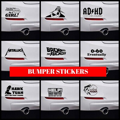Stoßstange Aufkleber Auto Fenster Aufkleber Vinyl Aufkleber Van Schild - 46 Designs verfügbar