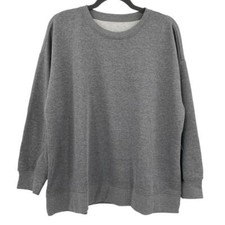 ID Ideology Gray Plus Size Solid Crewneck Sweatshirt Size 1X