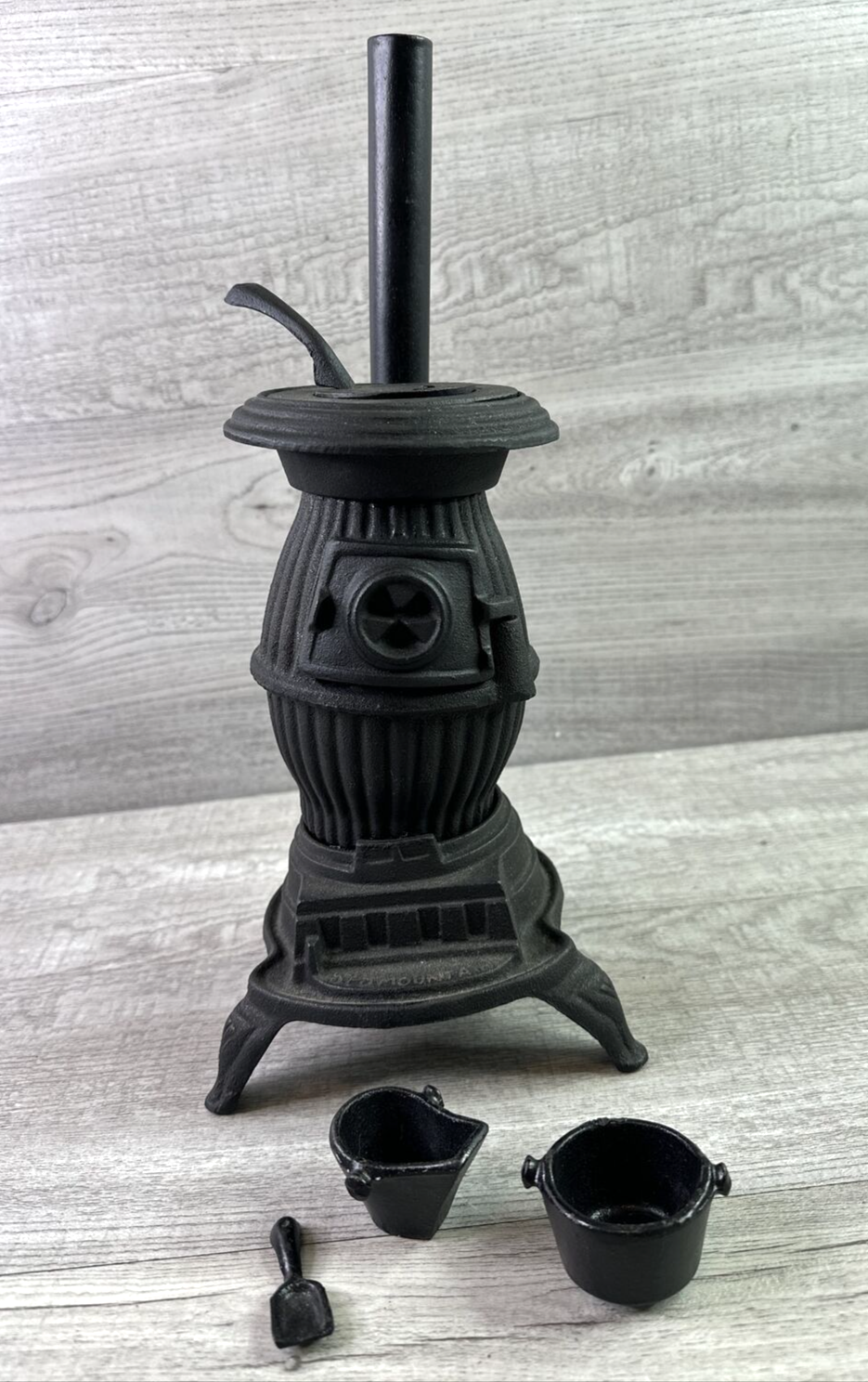 Old Mountain Black Mini Pot Belly Stove Set, with Accessories 13 Inch Tall  | eBay