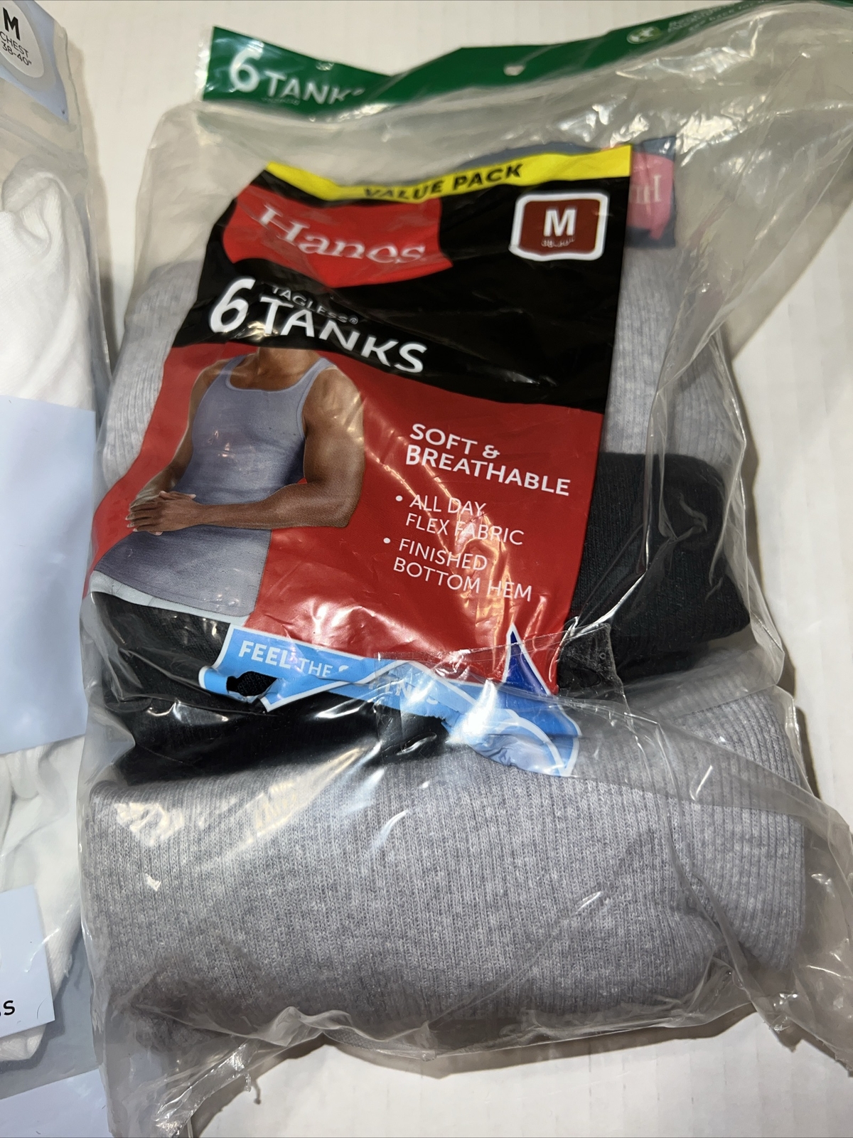 NEW 6 Jockey Generation Men's Crew Cotton TShirt White M 3840" & Hanes Tanks eBay