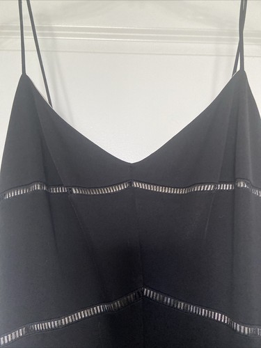 VTG Cocktail Dress Black Sz 8 David Meister Spaghetti Straps Maxi Lined NYE - Picture 2 of 14