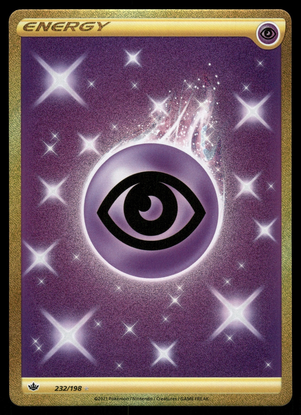 Psychic Energy (Secret) NM 232/198 SWSH06: Chilling Reign Pokemon Card