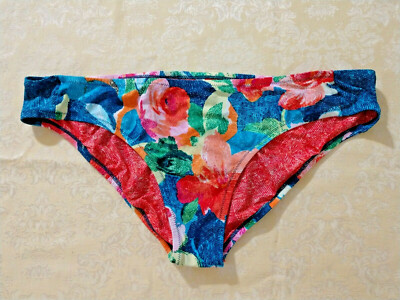Vera Bradley Bikini Bottom Hipster Superbloom Blue  Size XL 16/18 NWOT REVERSABL